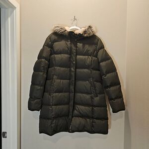 Lauren Ralph Lauren Women's Faux-Fur Hooded Puffer Coat Size Large